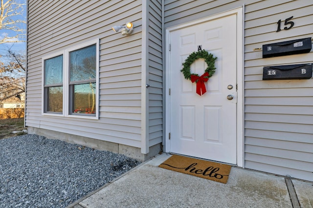 view of entrance to property