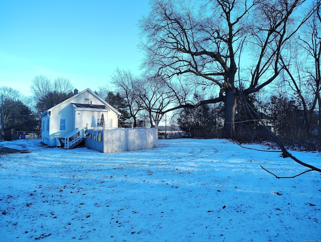 view of snowy yard