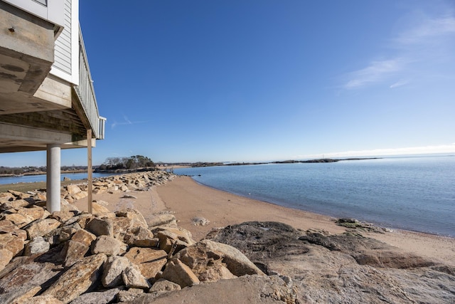 water view with a view of the beach