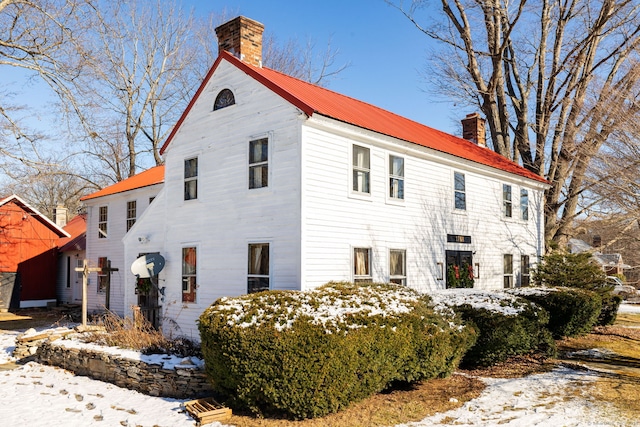 view of snowy exterior