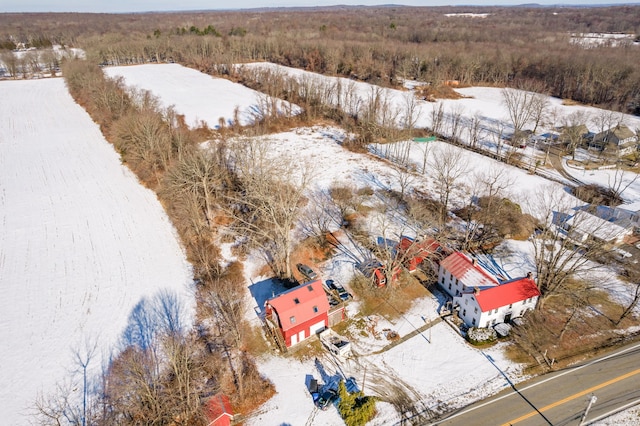 view of snowy aerial view