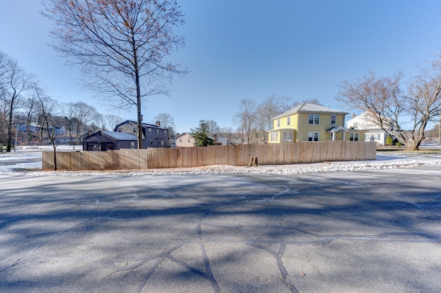 view of yard covered in snow