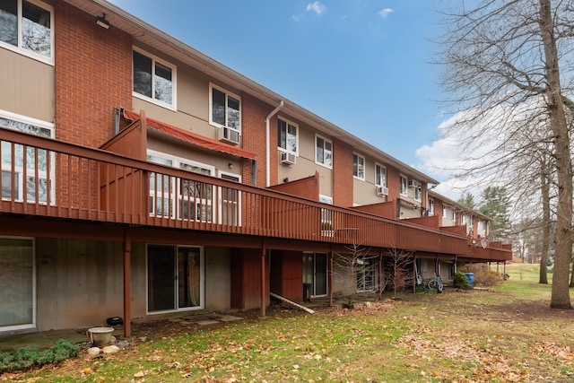 rear view of property with cooling unit