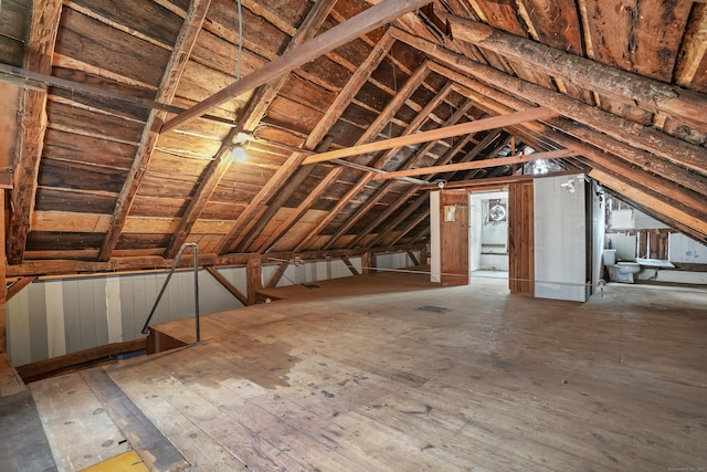 view of attic