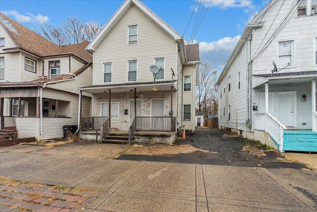 view of front property with a porch