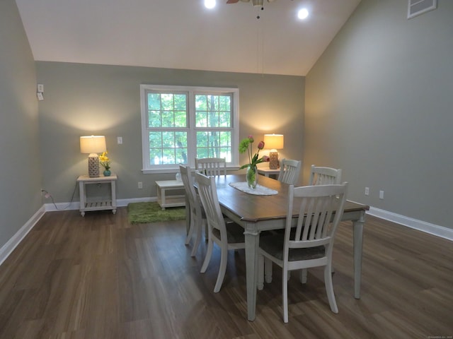 276 Parker Farms Rd, Wallingford, CT 06492 - dining space with lofted ceiling, wood finished floors, and ceiling fan
