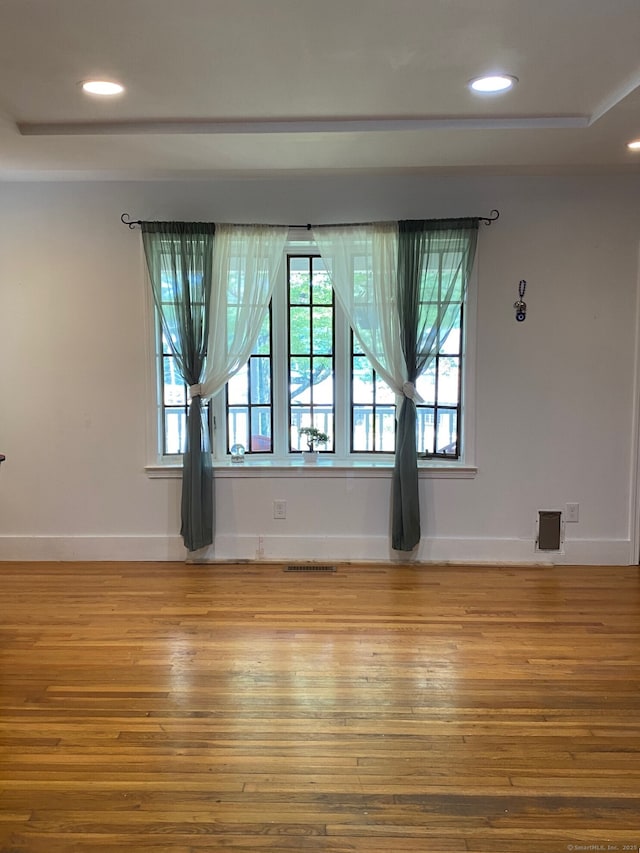 276 Parker Farms Rd, Wallingford, CT 06492 - spare room with hardwood / wood-style floors and recessed lighting