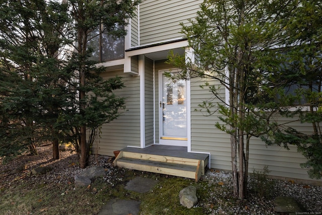 view of doorway to property