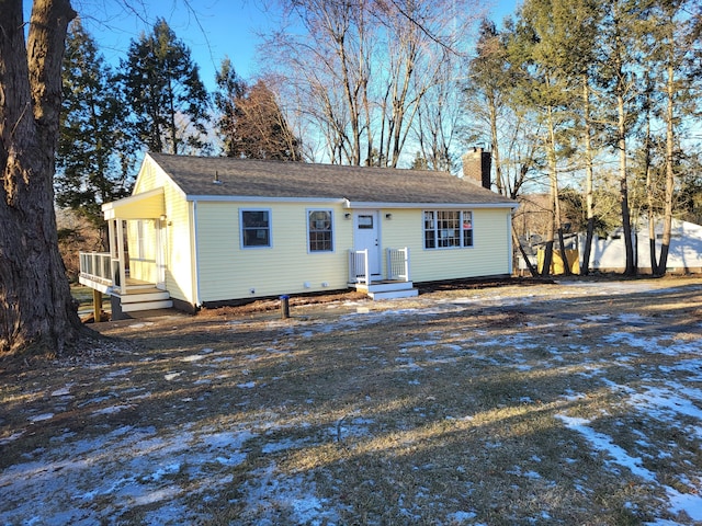 single story home featuring central AC