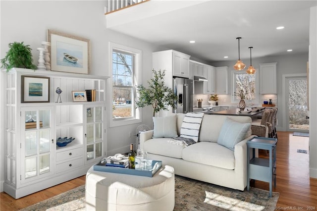 living room featuring hardwood / wood-style floors