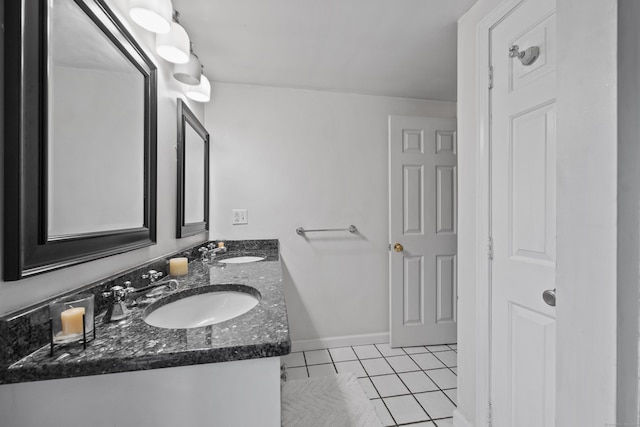 bathroom featuring tile patterned floors and vanity