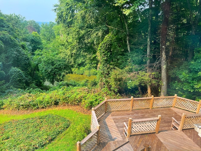 view of wooden deck