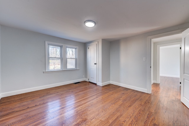 empty room with wood-type flooring