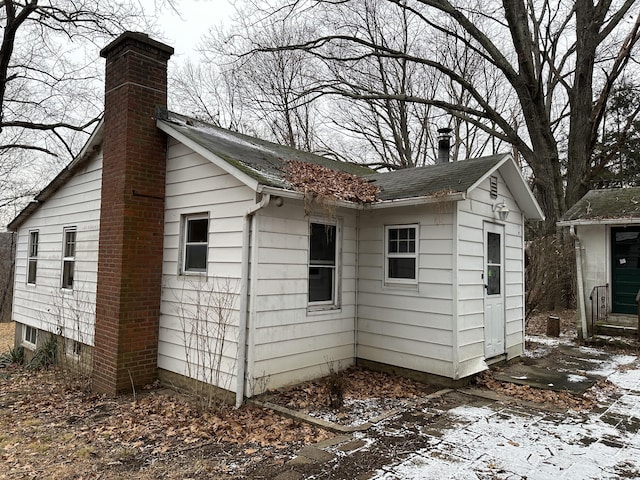 view of snow covered structure