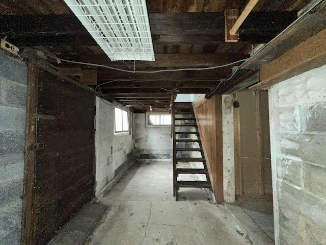 view of basement