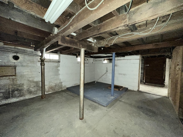 view of basement