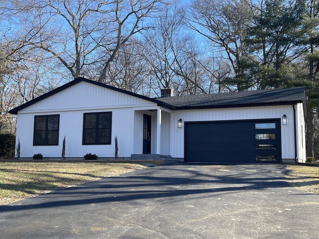 view of front of home featuring a garage