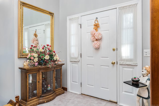 view of tiled entryway