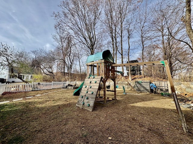 view of jungle gym