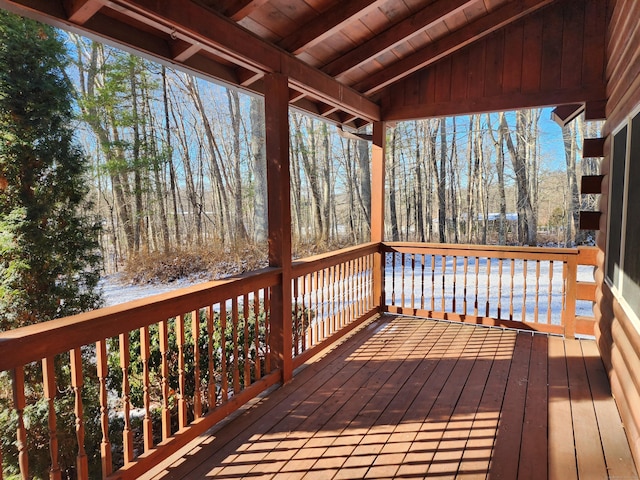 view of wooden terrace