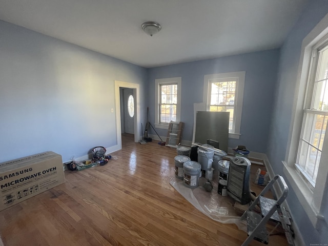 interior space featuring hardwood / wood-style flooring