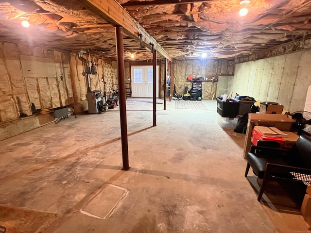 view of basement