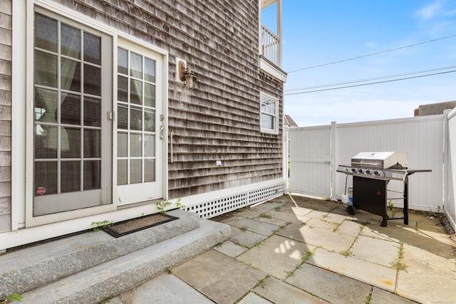 view of patio / terrace featuring area for grilling