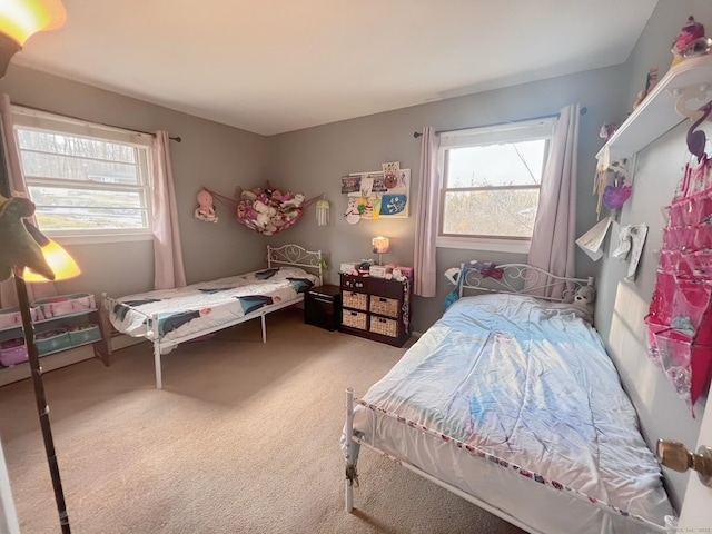 bedroom with carpet floors