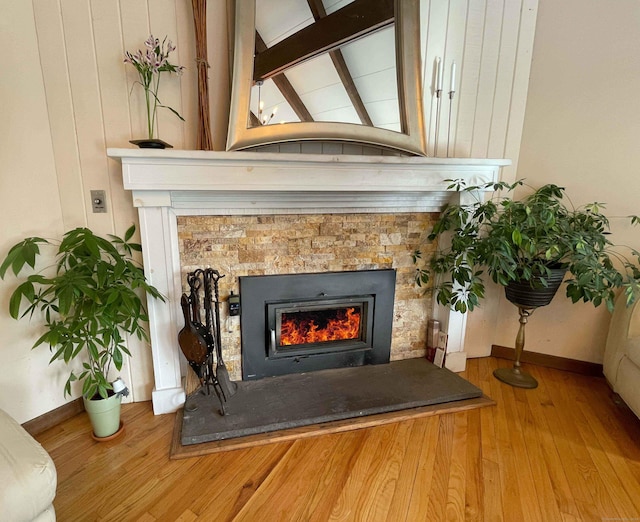 interior details featuring hardwood / wood-style floors