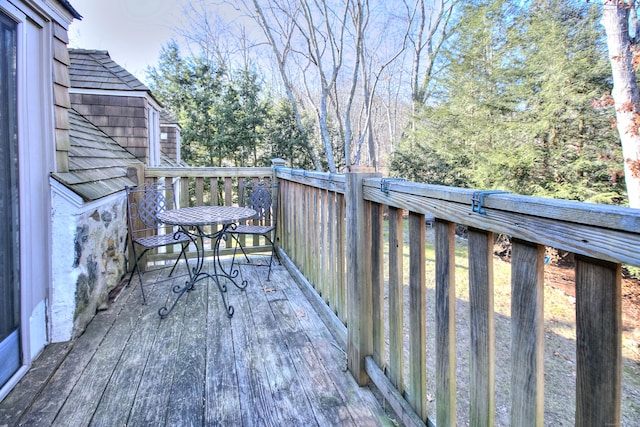 view of wooden terrace