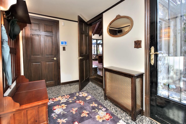 entrance foyer with ornamental molding