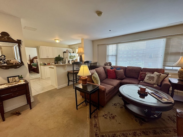 view of carpeted living room