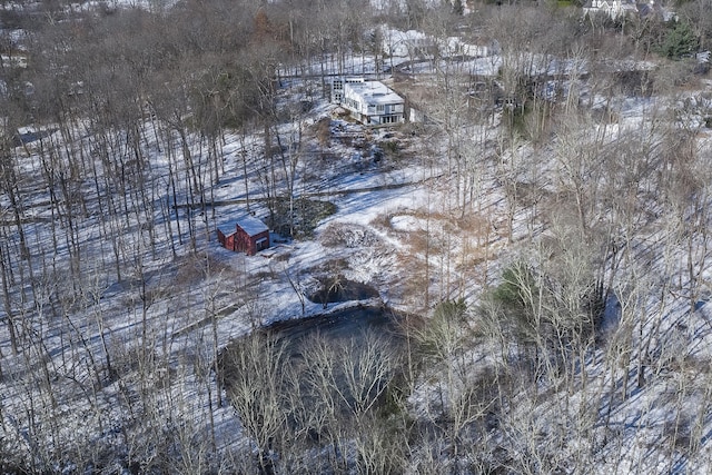 view of snowy aerial view