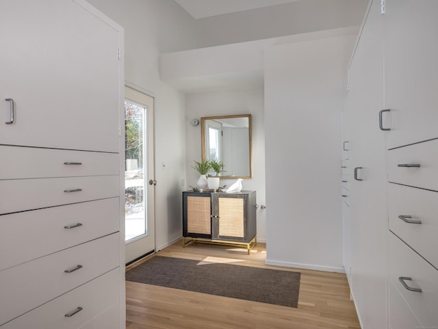 interior space with light wood-type flooring