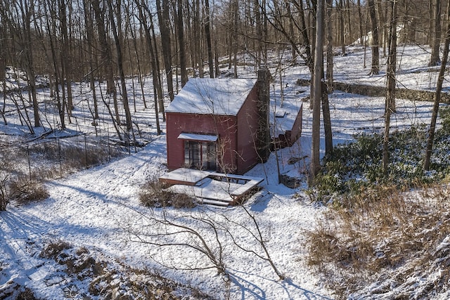 view of snowy yard