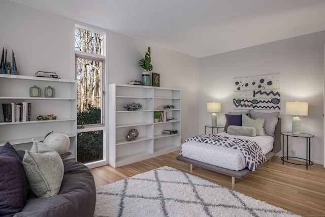 bedroom featuring light hardwood / wood-style floors