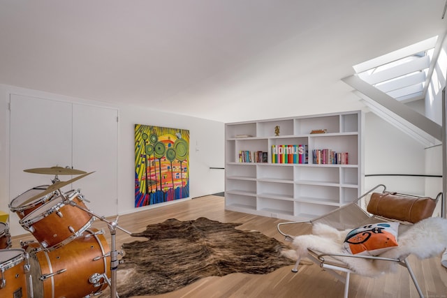 sitting room featuring hardwood / wood-style flooring