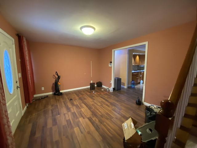 interior space featuring dark hardwood / wood-style flooring