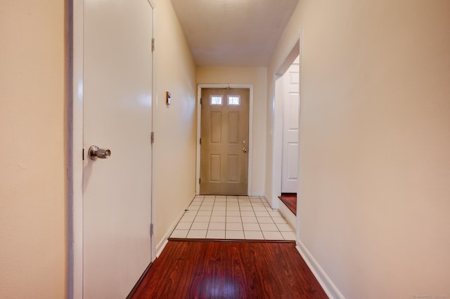 doorway to outside featuring light hardwood / wood-style flooring