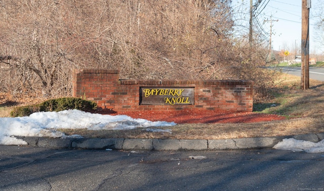 view of community sign