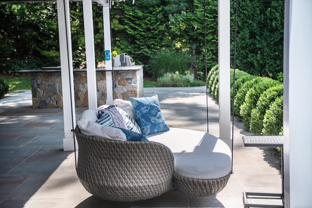 view of patio with exterior kitchen