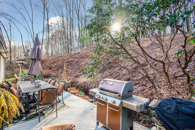 deck with grilling area