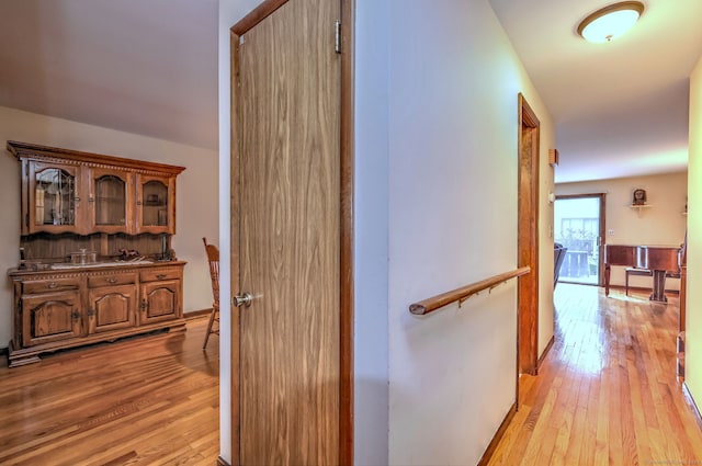 hallway featuring light hardwood / wood-style floors