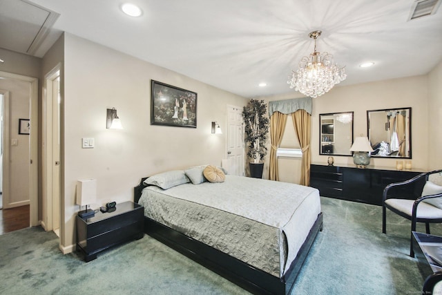 bedroom featuring carpet flooring