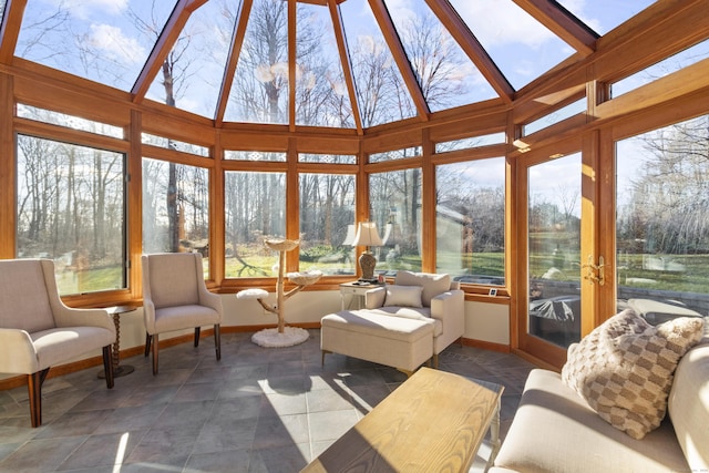 view of sunroom / solarium