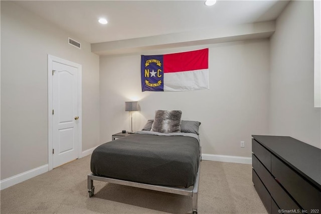 view of carpeted bedroom