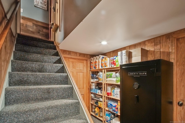 72 Providence Ave, Shelton, CT 06484 - stairs featuring wooden walls