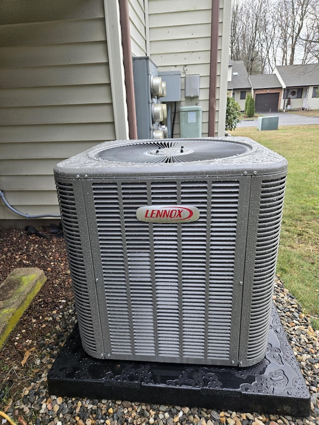 exterior details with central AC unit