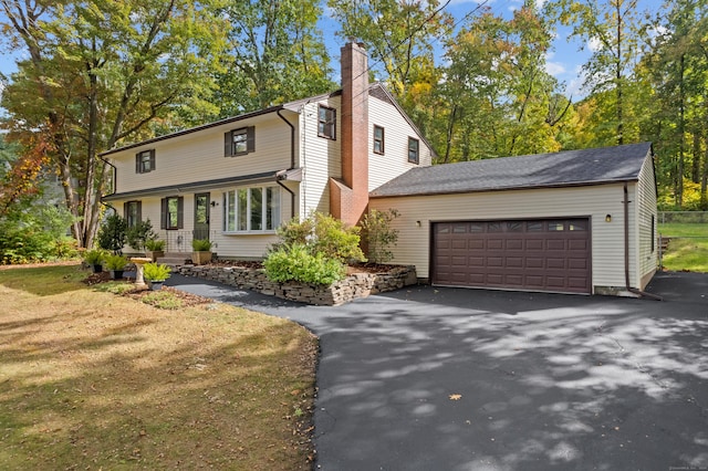 view of front property with a garage