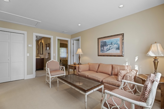 view of carpeted living room